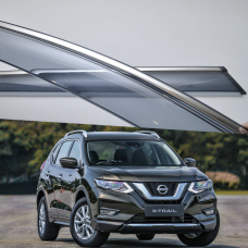 Дефлектори вікон Nissan X-Trail T32 2014-2021 Havoc — з хромованою смугою Дефлектори вікон Nissan X-Trail T32 2014-2021 Havoc — з хромованою смугою