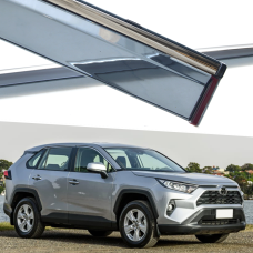 Дефлектори вікон Toyota Rav4 2019-2023 Havoc — з хромованою смугою