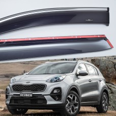 Дефлектори вікон Kia Sportage 2015++ HIC — з хромованою смугою Дефлектори вікон Kia Sportage 2015++ HIC — з хромованою смугою