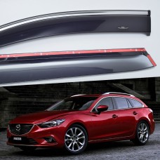 Дефлектори вікон Mazda 6 2012+ HIC — з хромованою смугою