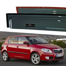Дефлектори вікон Skoda Fabia 2007-2014 HIC — накладні