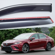 Дефлектори вікон Toyota Camry V70 2017+ HIC — з хромованою смугою